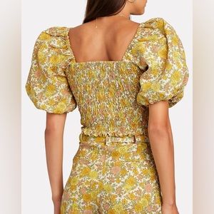 FAITHFULL THE BRAND Robina Top Rowena Floral Apricot